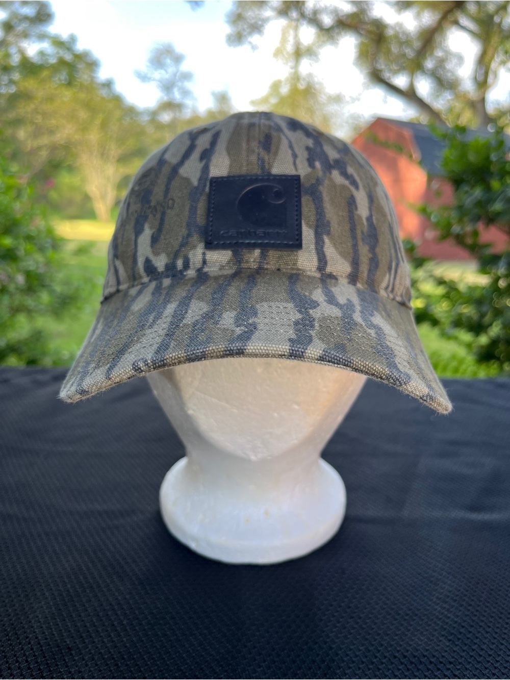 Carhartt Odessa Camo Cap Adjustable Metal Slider Buckle-Mossy Oak Green Camo